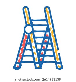 ladder tool doodle icon sketch vector. ladder tool sign. isolated symbol illustration
