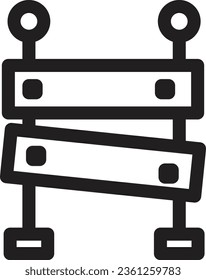 Ladder Tool Work Outline Icon