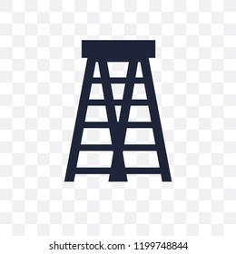 Ladder transparent icon. Ladder symbol design from Construction collection. Simple element vector illustration on transparent background.