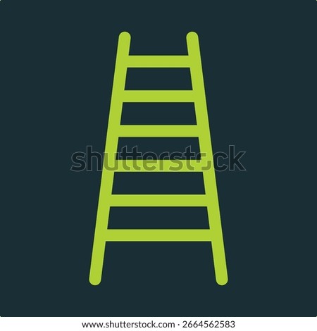 Ladder trendy useful vector Illustration design lovely colorful green background.eps