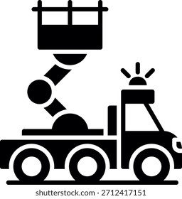 Ladder Truck Creative Vector Icon Design