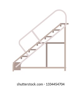 Ladder vector flat equipment tool icon step. Development repair simple worker construction climb.  High stepladder