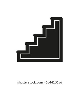 Ladder vector icon. Black illustration isolated on white background for graphic and web design.