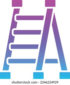 Icono vectorial de la escalera. Se puede usar para imprimir, móviles y aplicaciones web.