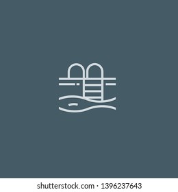 Ladder vector icon. Ladder concept stroke symbol design. Thin graphic elements vector illustration, outline pattern for your web site design, logo, UI. EPS 10.