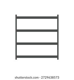 Ilustración de icono de Vector de escalera. Equipo utilizado para llegar a lugares altos en entornos de laboratorio, almacén, industriales o de mantenimiento.