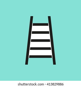 Ladder    vector icon. Illustration isolated on green  background for graphic and web design.