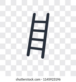 Ladder vector icon isolated on transparent background, Ladder logo concept