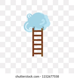 Ladder vector icon isolated on transparent background, Ladder logo concept