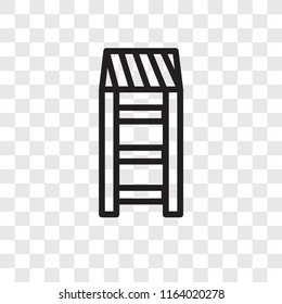 Ladder vector icon isolated on transparent background, Ladder logo concept