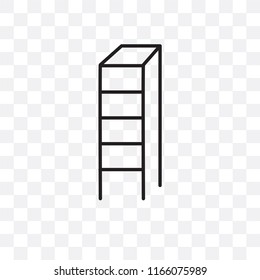 Ladder vector icon isolated on transparent background, Ladder logo concept