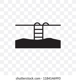 Ladder vector icon isolated on transparent background, Ladder logo concept