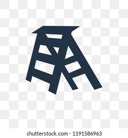 Ladder vector icon isolated on transparent background, Ladder transparency concept can be used web and mobile