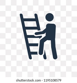 Ladder vector icon isolated on transparent background, Ladder transparency concept can be used web and mobile