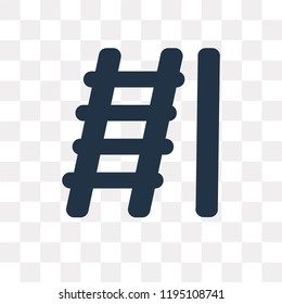 Ladder vector icon isolated on transparent background, Ladder transparency concept can be used web and mobile