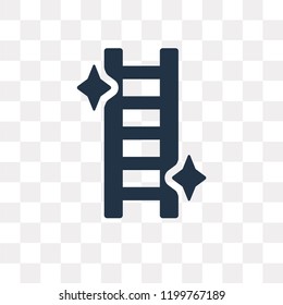 Ladder vector icon isolated on transparent background, Ladder transparency concept can be used web and mobile