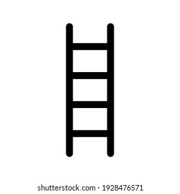 Ladder vector icon. Safety and industry symbol. Ladders sign. Construction climb tool logo silhouette. 