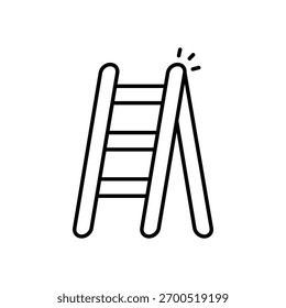 Icono de Vector de escalera ilustración de stock