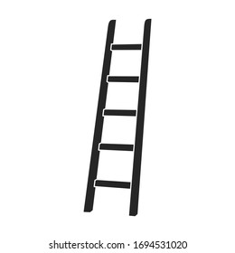 Ladder vector icon.Black vector icon isolated on white background ladder.