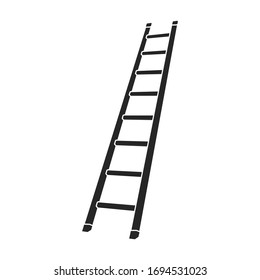 Ladder vector icon.Black vector icon isolated on white background ladder.