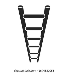 Ladder vector icon.Black vector icon isolated on white background ladder.