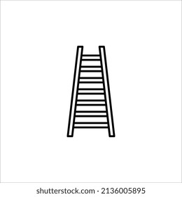 Ladder vector icon.Black vector icon isolated on white background
