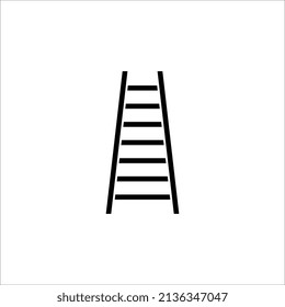 Ladder vector icon.Black vector icon isolated on white background