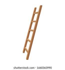 Ladder vector icon.Cartoon vector icon isolated on white background ladder.