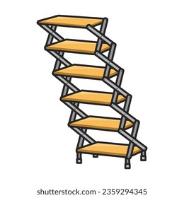 Ladder vector icon.Color vector icon isolated on white background ladder.