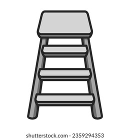 Ladder vector icon.Color vector icon isolated on white background ladder.