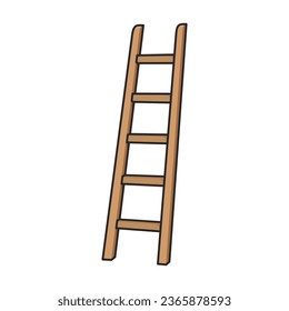 Ladder vector icon.Color vector icon isolated on white background ladder.