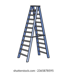 Ladder vector icon.Color vector icon isolated on white background ladder.