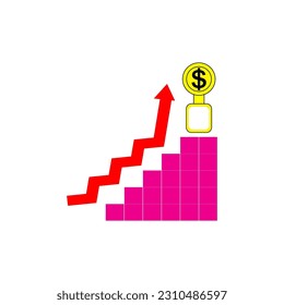 ladder vector illustration, process to success.