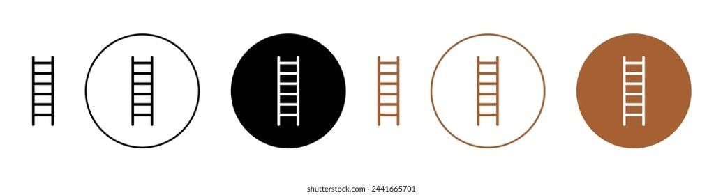 Ladder vector illustration set. Home step ladder icon for UI designs.