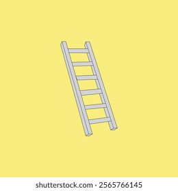 Ladder vector illustration. Stair with step construction staircase. Household or work tools.