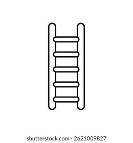 Diseño de icono de línea de Vector de escalera