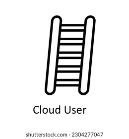 Ladder  vector   outline Icon Design illustration. Work in progress Symbol on White background EPS 10 File