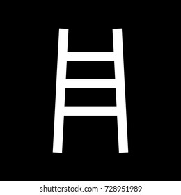 Ladder white icon .