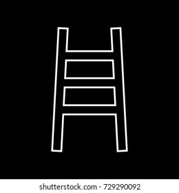 Ladder white icon .