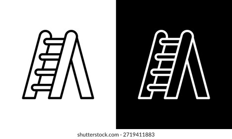 Ladder White Icon Set Design