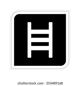 ladder -  white vector icon
