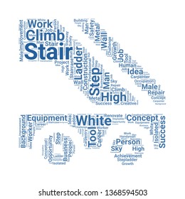 ladder word cloud. tag cloud about ladder