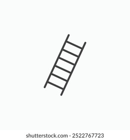 Ladderline in Thin line black color. flat simple vector symbols illustration.