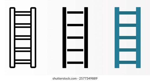 Ladders icon set. Step ladder icon sign. for mobile concept and web design. vector illustration on white background