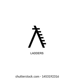 ladders icon vector black design