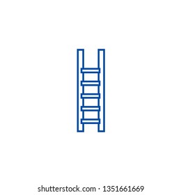 Ladder,stairs line icon concept. Ladder,stairs flat  vector symbol, sign, outline illustration.