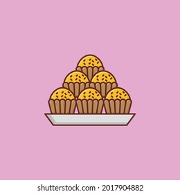 laddo vector flat color icon