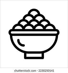 Laddu balls icon in India set