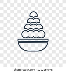 Laddu concept vector linear icon isolated on transparent background, Laddu concept transparency concept in outline style