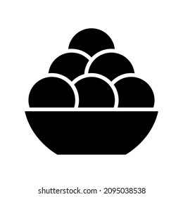 laddu icon or logo isolated sign symbol vector illustration - high quality black style vector icons
